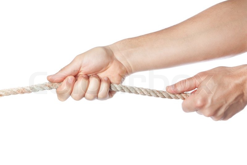 5375254-male-hands-pulling-the-rope-on-a-white-background